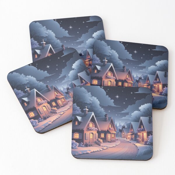Item preview, Copy of Pictures of a group of houses at night on a cold day designed and sold by fas166.