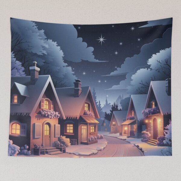 Item preview, Copy of Pictures of a group of houses at night on a cold day designed and sold by fas166.