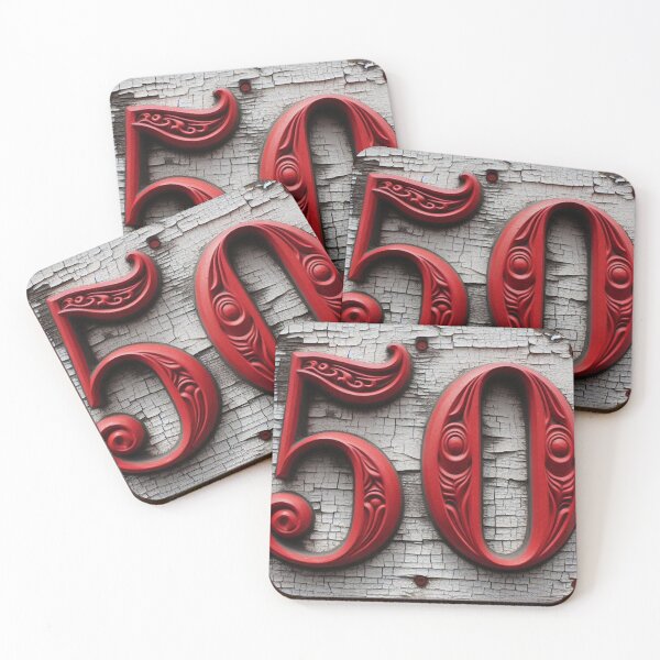 Item preview, House Number 50 Sticker designed and sold by carlarmes.