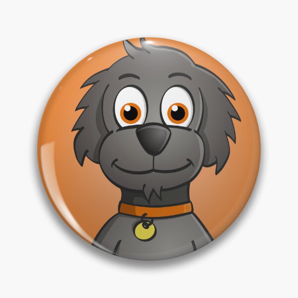 Item preview, Illustration of a happy dog with circular background designed and sold by Stef Ringoot, cartoons and illustrations.