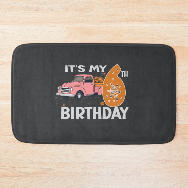Artikelvorschau, Es ist mein 6. Geburtstag rosa LKW Herbst Kürbis entworfen und verkauft von giftfromheart.