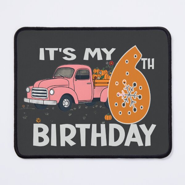 Item preview, It's my 6 birthday pink truck fall pumpkin  designed and sold by giftfromheart.