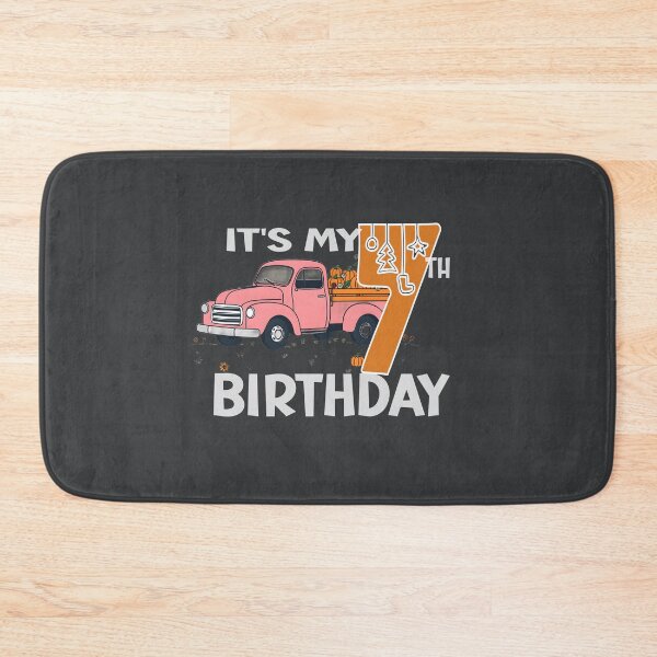 Item preview,  It's my 7 birthday pink truck fall pumpkin  designed and sold by giftfromheart.