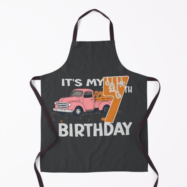 Item preview,  It's my 7 birthday pink truck fall pumpkin  designed and sold by giftfromheart.