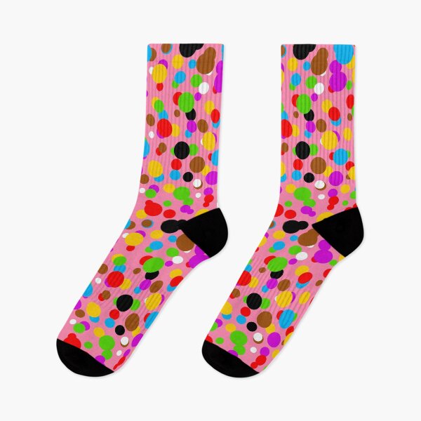 Item preview, Pink Background Colorful Polka Dots designed and sold by PatternTitan.