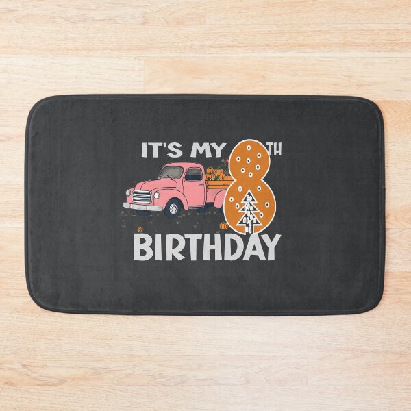 Item preview, It's my 8th birthday pink truck fall pumpkin  designed and sold by giftfromheart.