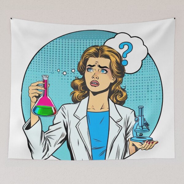 Item preview, Confused woman scientist designed and sold by Osher-BioArt.