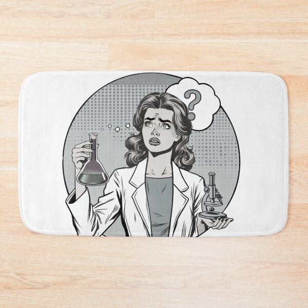 Item preview, Confused woman scientist designed and sold by Osher-BioArt.