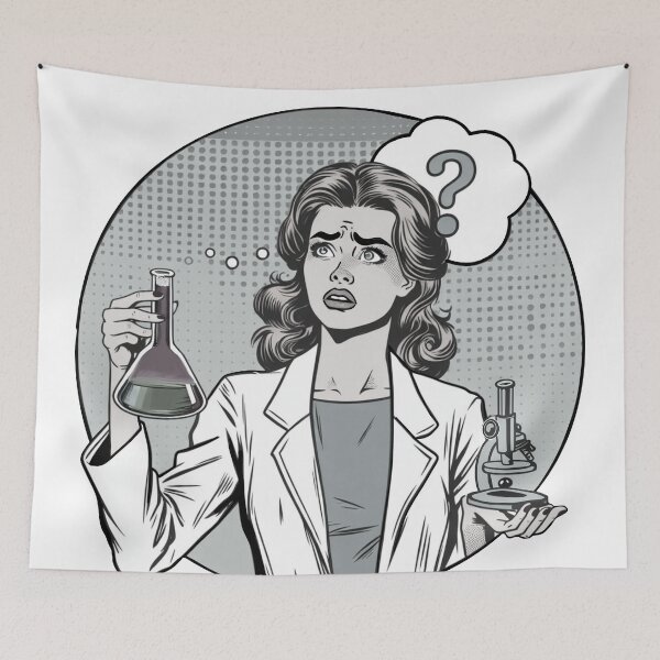 Item preview, Confused woman scientist designed and sold by Osher-BioArt.