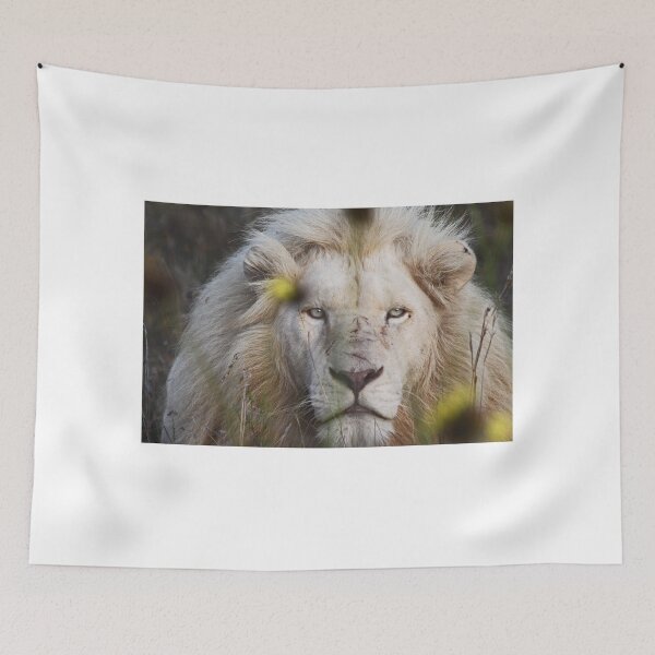 Item preview, White Lion with Blue Eyes designed and sold by ChalfontArt.