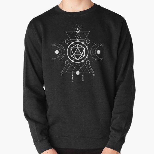 D20 Dice Minimalist Geometric Symbols Pullover Sweatshirt
