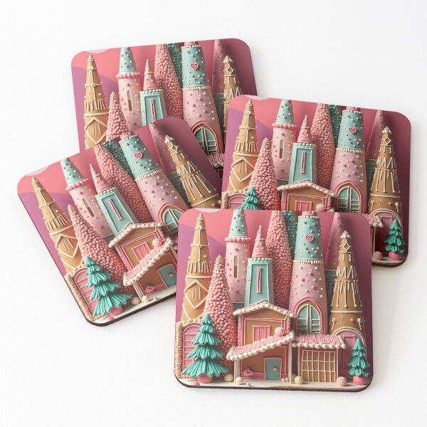 Item preview, Gingerbread Houses Kitsch Germanic Christmas Village designed and sold by taiche.