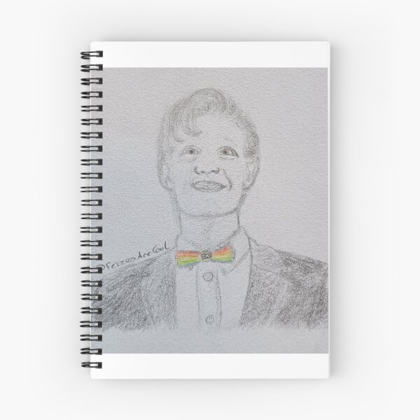 Item preview, Drawing of The Eleventh Doctor with Autism Pride Flag Bowtie designed and sold by SillyDocsStuff.