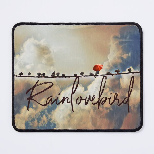 Item preview, Rainlovebird - Bird with umbrella in storm clouds - Photo design designed and sold by kikidu21.
