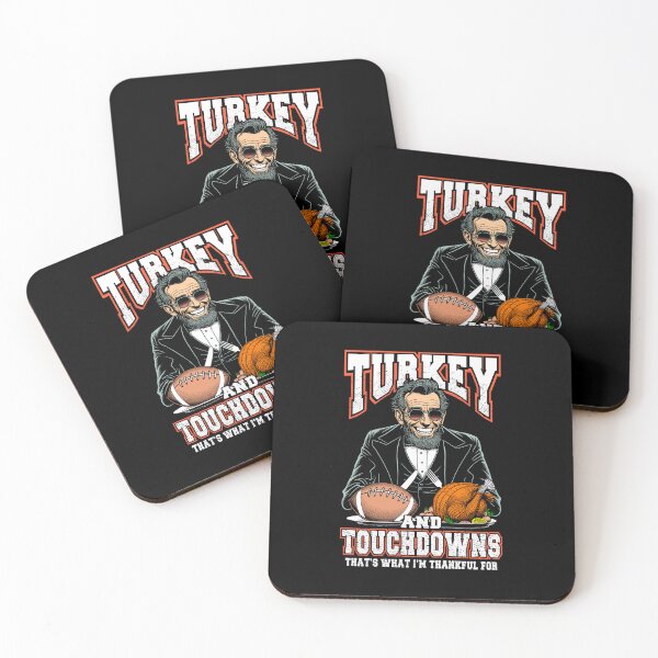 Item preview, Turkey & Touchdowns Funny Thanksgiving Abe Lincoln Football designed and sold by GrandeDuc.