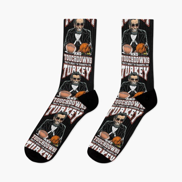 Item preview, Turkey & Touchdowns Funny Thanksgiving Abe Lincoln Football designed and sold by GrandeDuc.