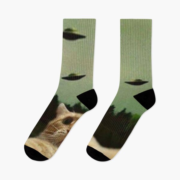 Item preview, Cat Selfie During UFO Invasion designed and sold by Grind107.