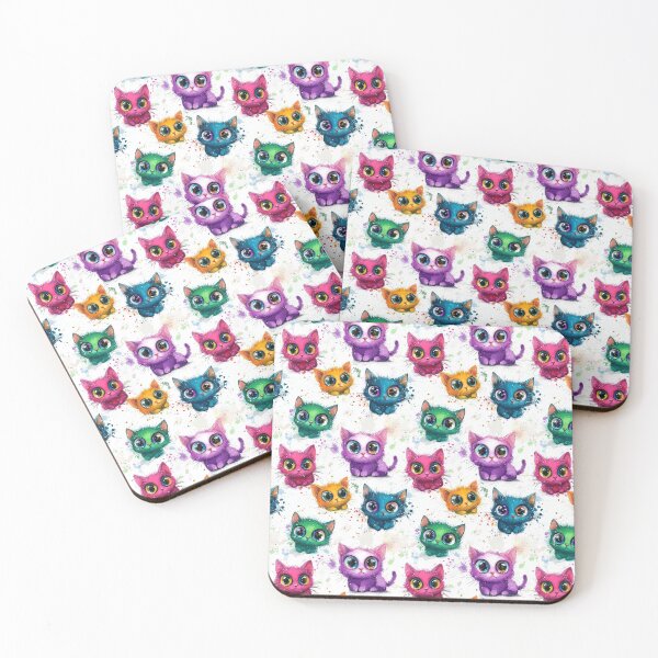 Item preview, Kittens Colorful Cartoon Pattern designed and sold by KristiK13.