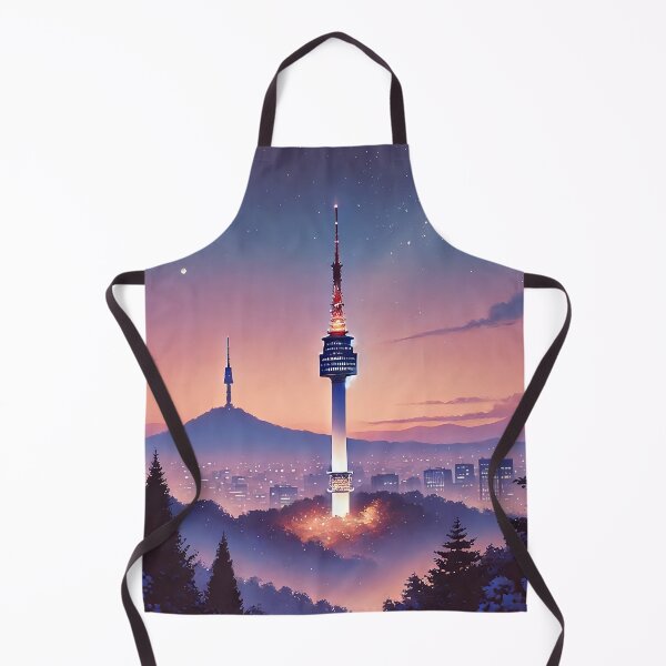 Item preview, Seoul Tower Night View Illustration designed and sold by unrealartwork.