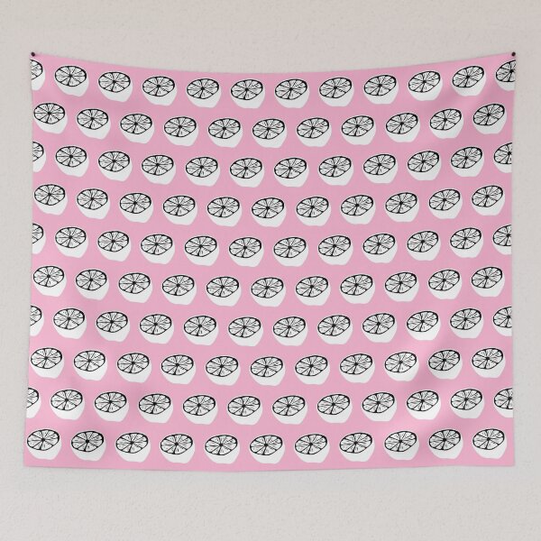 Item preview, Pink, retro, lemons, pattern designed and sold by Letsgo-Sibylle.