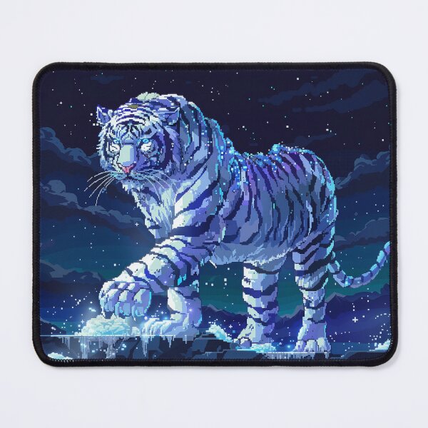 Item preview, White Tiger Pixel Art designed and sold by Kaos-Bit.