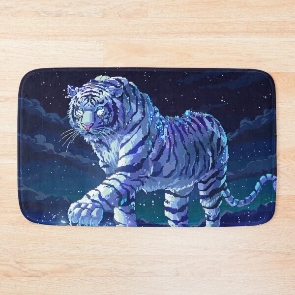 Item preview, White Tiger Pixel Art designed and sold by Kaos-Bit.
