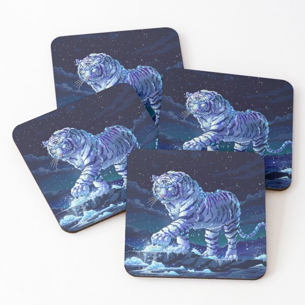 Item preview, White Tiger Pixel Art designed and sold by Kaos-Bit.