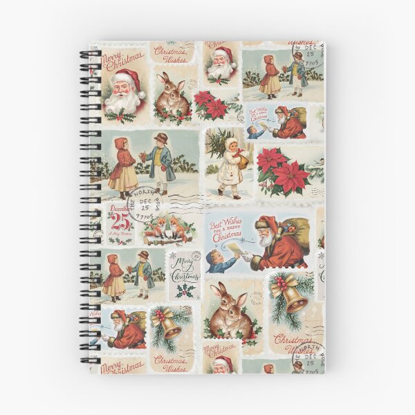 Item preview, Vintage Christmas Postage Stamps designed and sold by SparkSpiral.