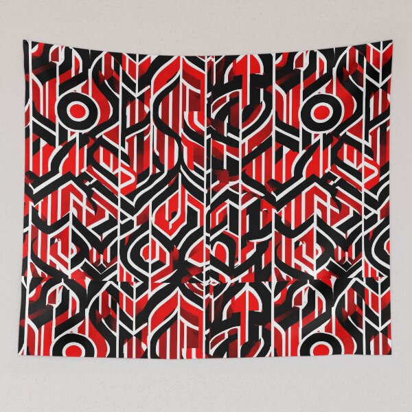 Item preview, Pattern Af line Red designed and sold by UZRWRLD .