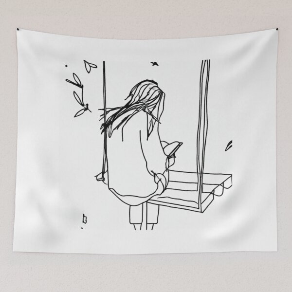 Item preview, Girl Reading on a Swing designed and sold by MarkLines.