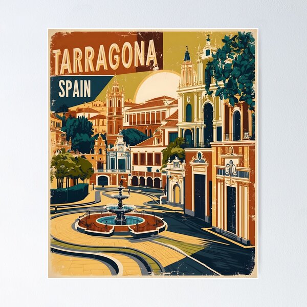 Item preview, Tarragona Spain Vintage Travel Tourism designed and sold by TravelersGems.