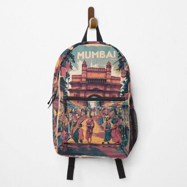 Item preview, Mumbai Vintage Travel Poster designed and sold by TravelerRat.