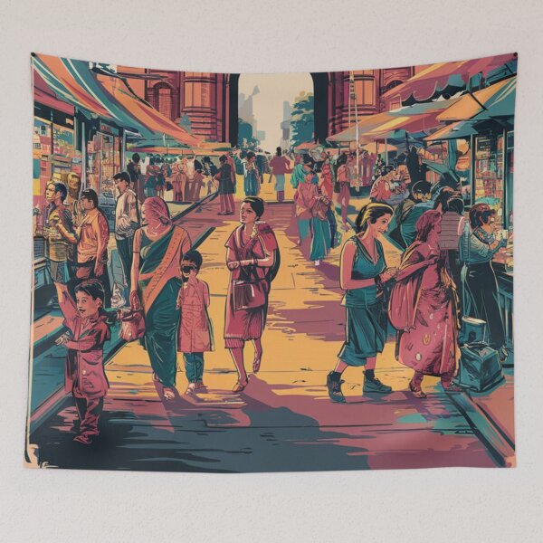 Item preview, Mumbai Vintage Travel Poster designed and sold by TravelerRat.