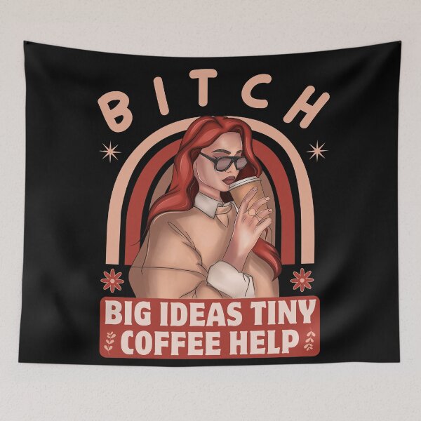 Item preview, B.I.T.C.H.: Big Ideas, Tiny Coffee Help Funny Coffee Lover Design designed and sold by DesignDazzles.