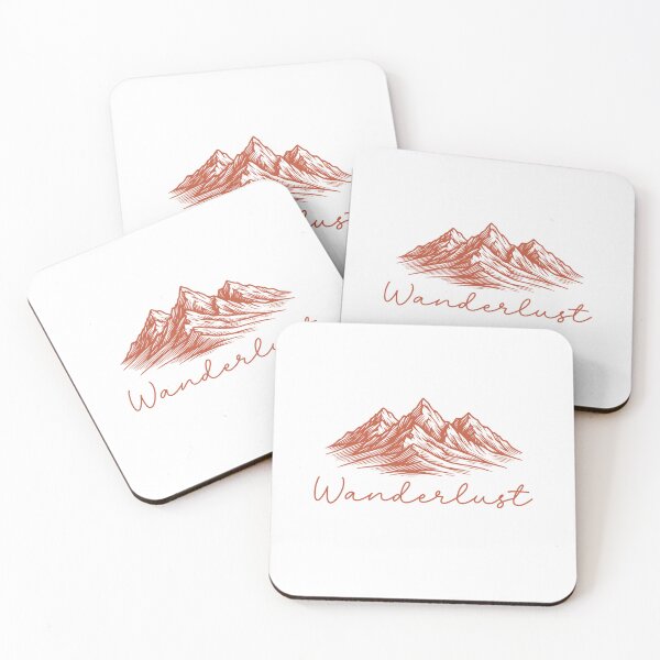 Item preview, Mountain Range Line Art 'Wanderlust' designed and sold by teesquaredesign.