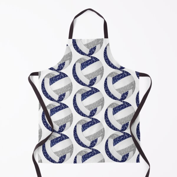 Item preview, Boho feathers paisleys navy blue gray volleyball designed and sold by katzdzynes.