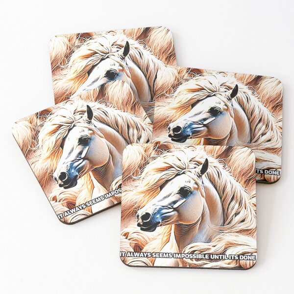 Item preview, Majestic Horse with Inspiring Quote designed and sold by Ramasarsan.