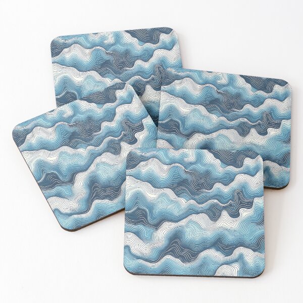 Item preview, Soothing Blue Waves Pattern designed and sold by Haji  Kamora.