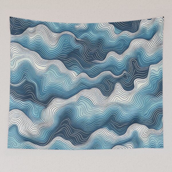 Item preview, Soothing Blue Waves Pattern designed and sold by Haji  Kamora.