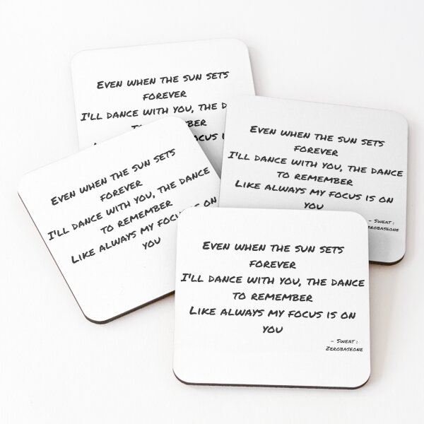 Item preview, Sweat By Zerobaseone Lyrics designed and sold by ArtRaftPro.