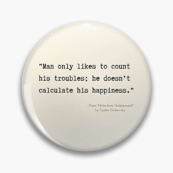 Item preview, A Quote about Blessings from "Notes from Underground" by Fyodor Dostoevsky designed and sold by Poemit.