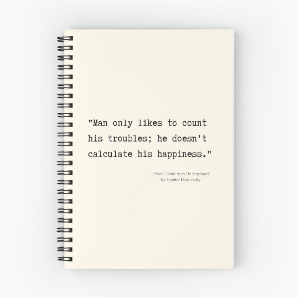 Item preview, A Quote about Blessings from "Notes from Underground" by Fyodor Dostoevsky designed and sold by Poemit.