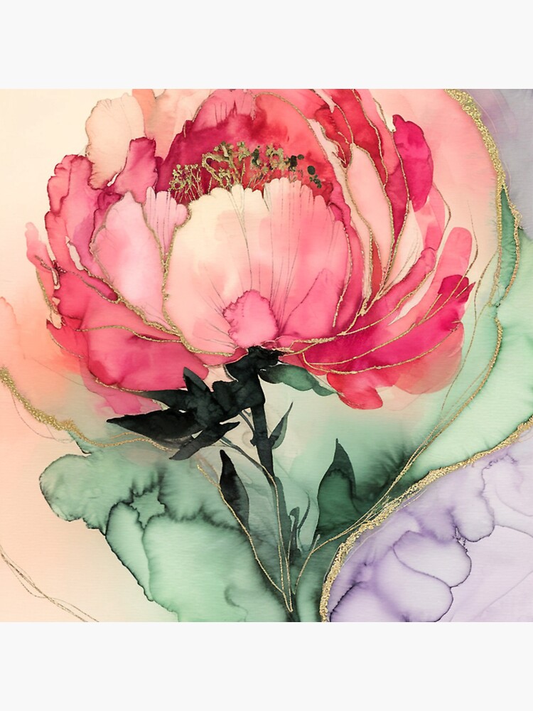 Thumbnail 5 of 5, Acrylic Block, Peony designed and sold by Patricks-Art.