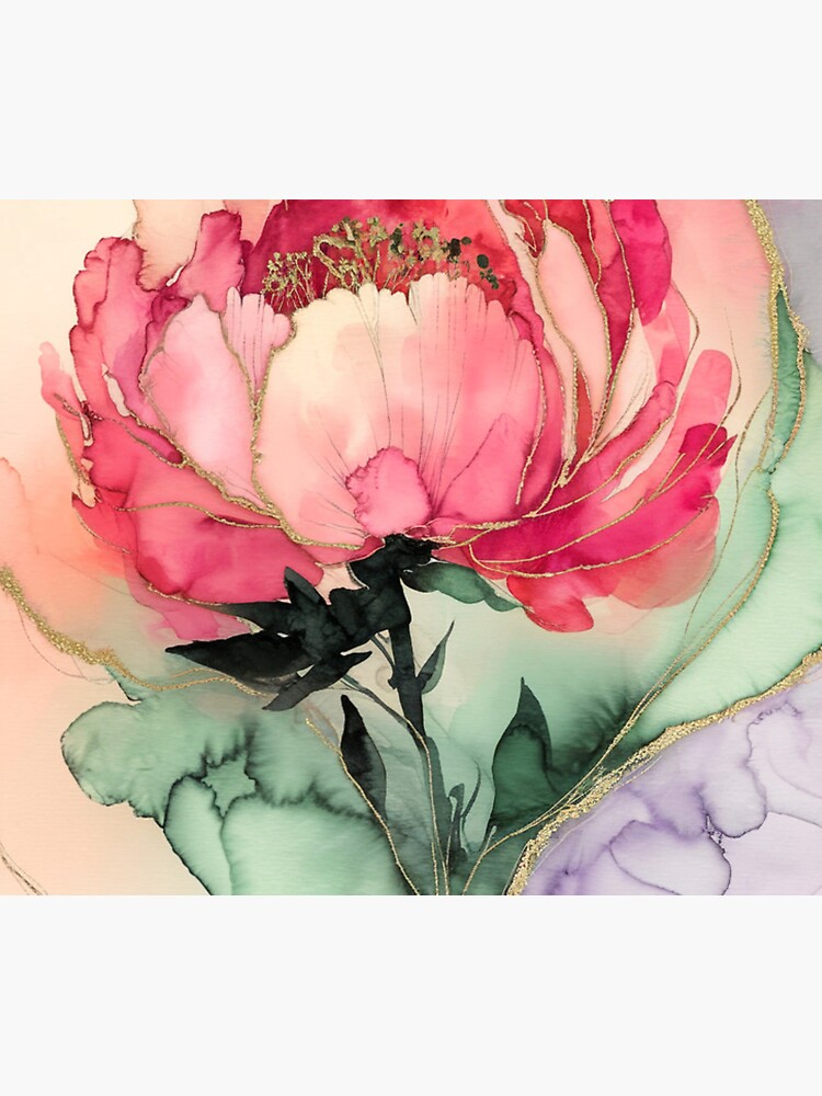 Thumbnail 5 of 5, Mouse Pad, Peony designed and sold by Patricks-Art.