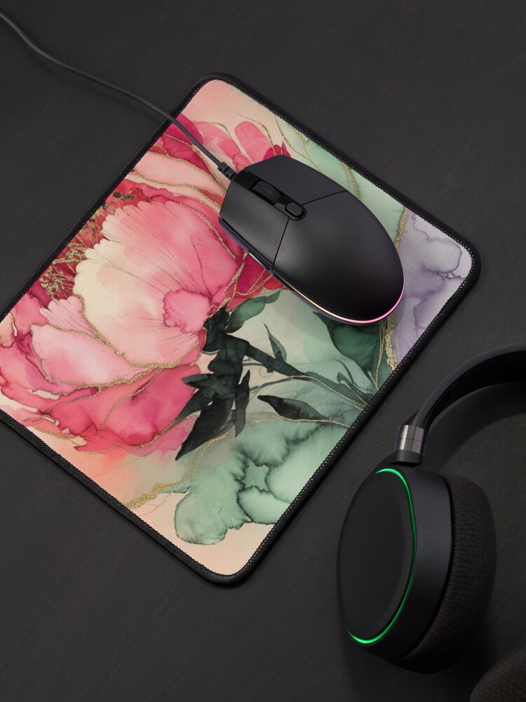 Thumbnail 4 of 5, Mouse Pad, Peony designed and sold by Patricks-Art.