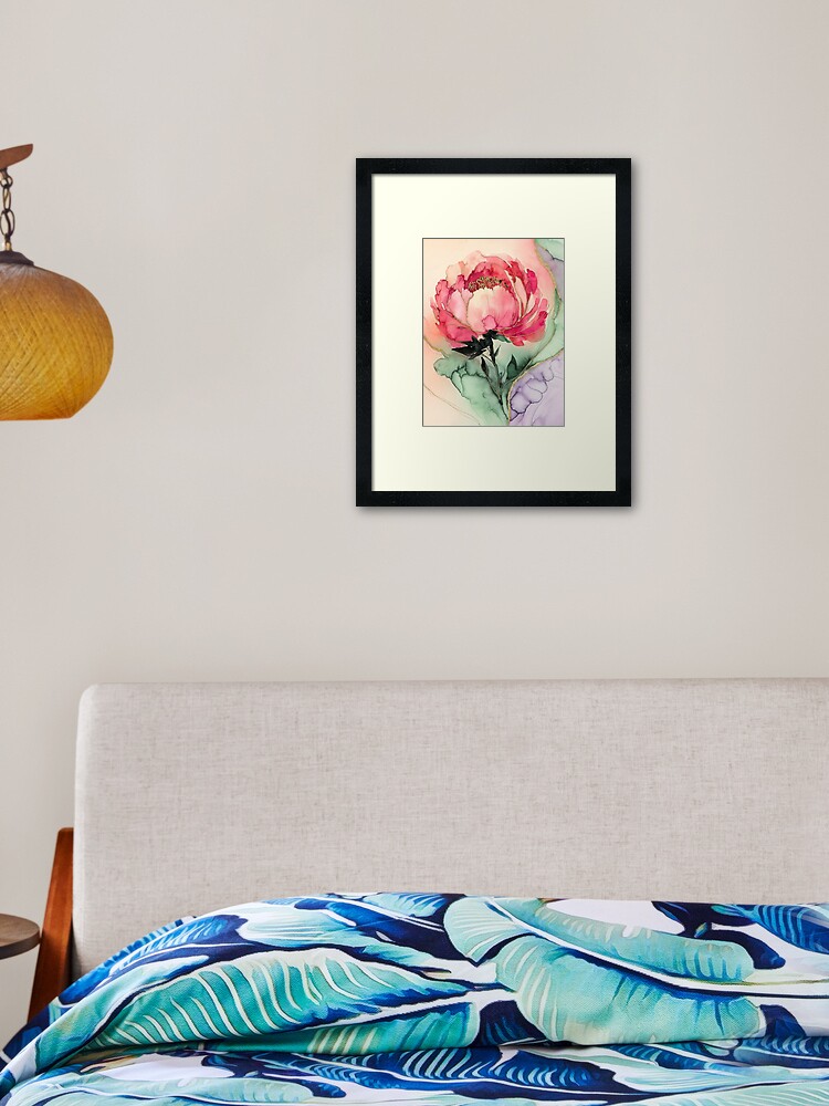 Thumbnail 2 of 7, Framed Art Print, Peony designed and sold by Patricks-Art.