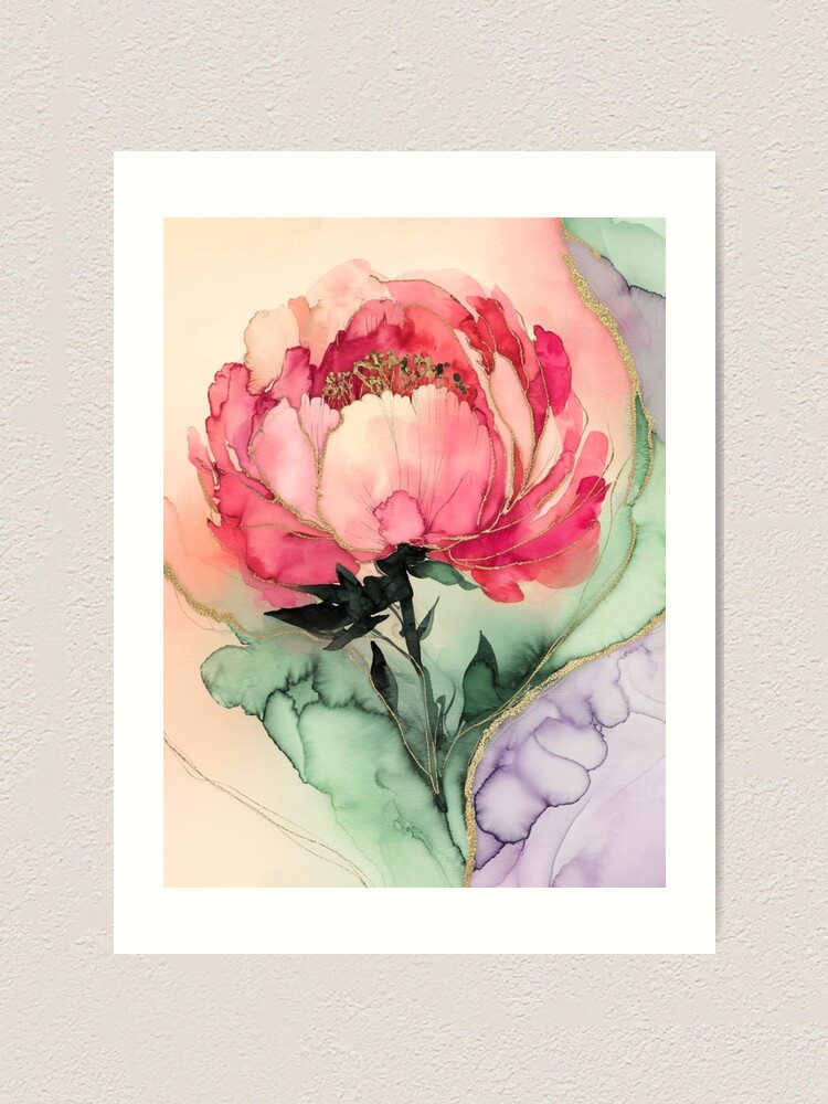 Thumbnail 1 of 3, Art Print, Peony designed and sold by Patricks-Art.