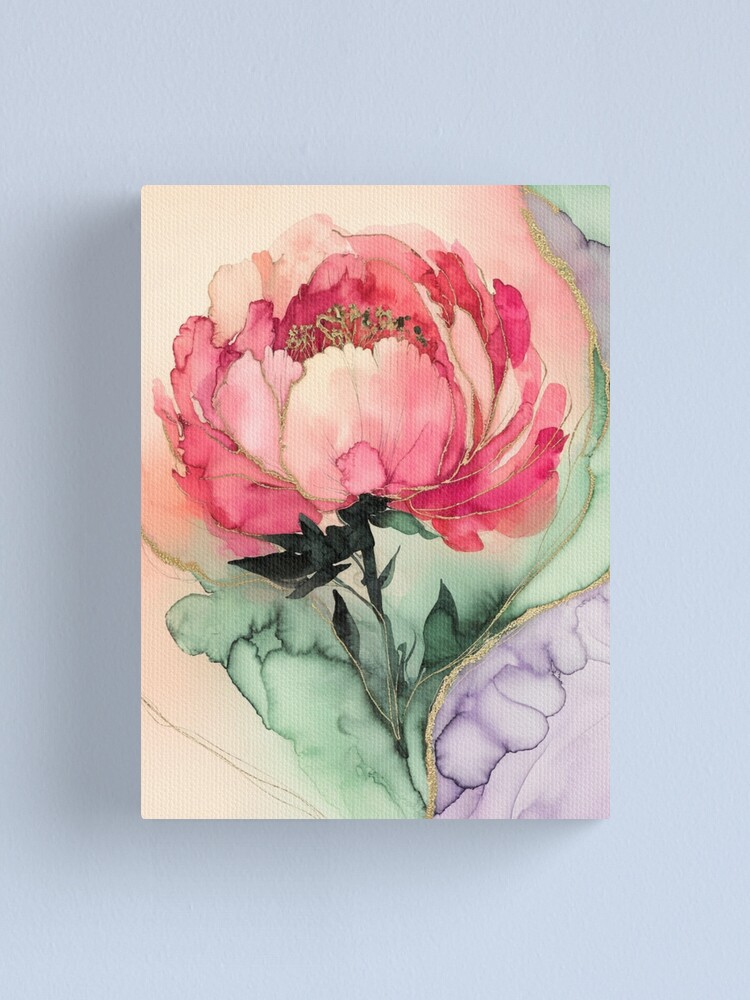 Thumbnail 1 of 3, Canvas Print, Peony designed and sold by Patricks-Art.