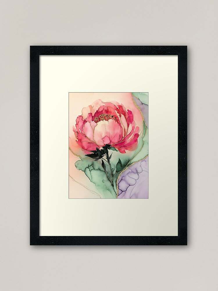 Thumbnail 1 of 7, Framed Art Print, Peony designed and sold by Patricks-Art.