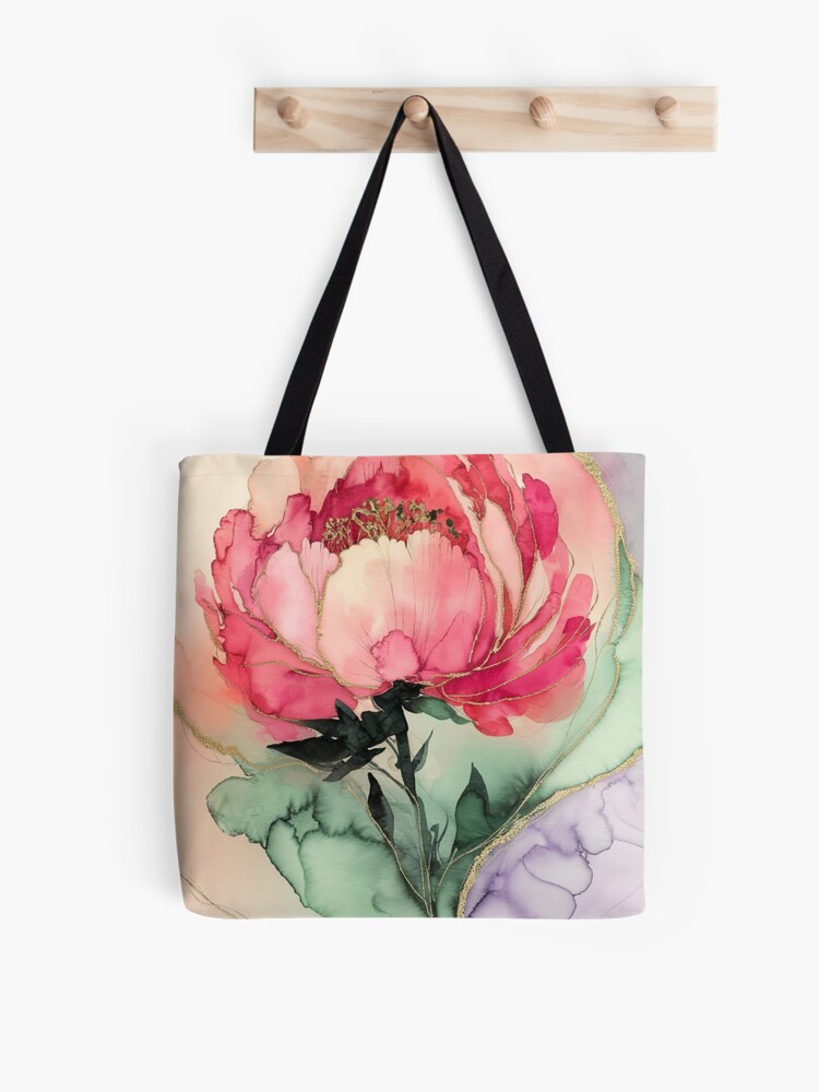 Thumbnail 1 of 2, Tote Bag, Peony designed and sold by Patricks-Art.